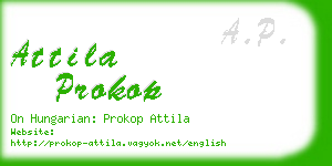 attila prokop business card